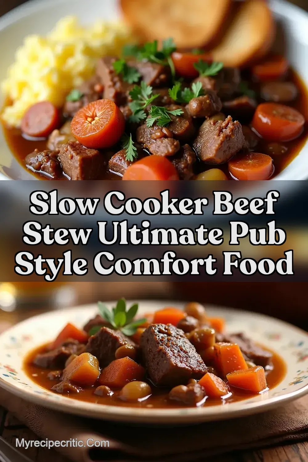 Easy Beef Stew Crockpot Recipe Pub Style Comfort Food