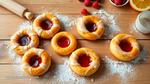 Ring-Shaped Pastry with Frosting and Jelly Filling