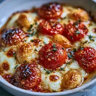 Baked Cherry Tomatoes Mozzarella for 4
