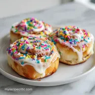 Birthday Cake Cinnamon Rolls for 12 Servings