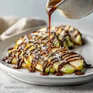 Easy Caramel Apple Slices with Chocolate Drizzle and Sea Salt: Velvety & Decadent