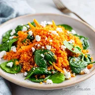 Carrot Salad With Crispy Quinoa and Feta