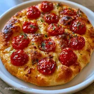 Roasted Cherry Tomato Flatbread Pizza