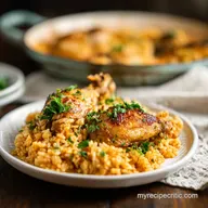 Chicken and Rice for 6 Servings: Golden Hued