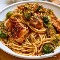 Creamy Chicken Brussels Sprouts Pasta