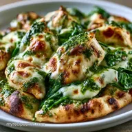 Chicken Pesto Naan Pizza in 15 Minutes