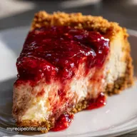 Strawberry Cheesecake Silky Smooth New York Style Recipe with Water Bath