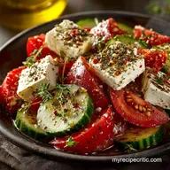The Authentic Horiatiki Greek Cucumber Tomato Feta Salad Recipe