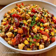 Cold Bean Salad with Sweet Corn