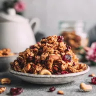 Cranberry Almond Granola: No-Stir Crispy Clusters