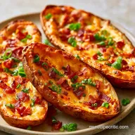 Potato Skins with Cheddar and Bacon