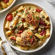 Crockpot Tuscan Chicken with Sun Dried Tomatoes for 5 Servings