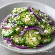 Cucumber Onion Feta Salad in 10 Min