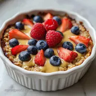 Easy Baked Oatmeal Recipe - Creamy with Golden Edges