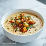 Easy Creamy Hash Brown Potato Soup with Frozen Hash Browns