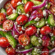 English Cucumber Tomato Salad with Feta
