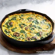 Fluffy Spinach Mushroom Frittata Brunch Sorted