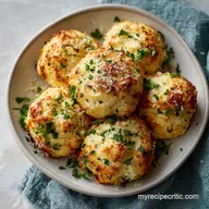 Garlic Parmesan Cheese Bombs with Mozzarella for 16 Servings