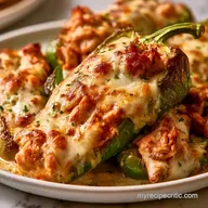 Grilled Anaheim Peppers with Cheese - 40m