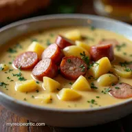 Easy Creamy Sausage Potato Soup Recipe Pub Style Chowder