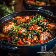 Italian Sausage Recipes: Comforting Tuscan Kale Bean Stew