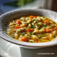 Chicken Pastina Soup High Protein Ready in 30 Min