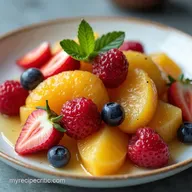 Vibrant Summer Fruit Salad with Honey Lime Mint Dressing