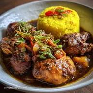 Jamaican Brown Stew Chicken for 6 Servings