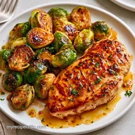 Miso Maple Chicken with Brussels Sprouts