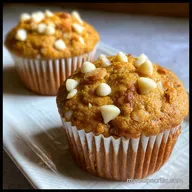 Pumpkin White Chocolate Muffins in 20 Minutes
