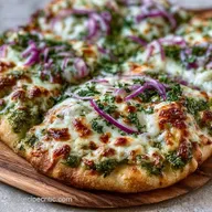 Mozzarella Pesto Flatbread in 30 Minutes