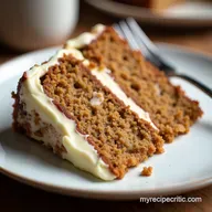 Moist Oatmeal Carrot Cake Recipe with Cream Cheese Swirl