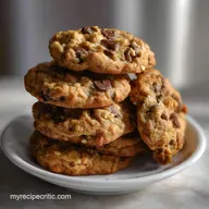 Peanut Butter Oatmeal Chocolate Chip Cookies: Thick