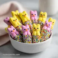 Peeps Pretzel Rods in 12 Minutes: Salty and Sweet Easter Treat