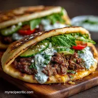 Weeknight Pressed Ground Lamb Gyros Recipe with Creamy Dill Tzatziki
