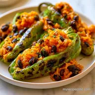 Rice Bean Anaheim Peppers for 4 Servings
