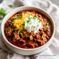 Crack Chicken Chili for 8 Servings with Slow-Cooked Bacon