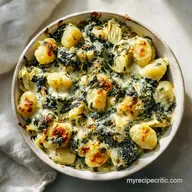 Spinach Artichoke Gnocchi Bake for 4 Servings