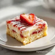 Easy Strawberry Shortcake Bars with Glaze in 1h 5min