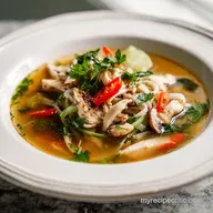 Thai Chicken Noodle Soup with Coconut Milk
