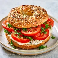 Tomato Bagel Sandwich in 15 Minutes