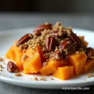 Best Southern Sweet Potato Casserole Recipe with Pecan Topping