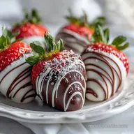 Valentine Strawberries: Shattering Dark Chocolate Shell
