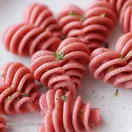 Valentines Food Idea with Heart Shaped Pasta - Pink Vodka Sauce