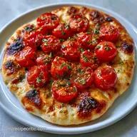 Vegan Cherry Tomato Flatbread: No-Yeast