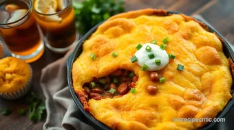 Delicious Cornbread Topped Chili Pie Recipe