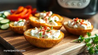 Healthy Air Fryer Baked Potato Skins Recipe