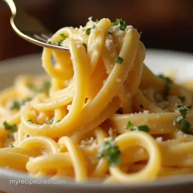 Velvety 30Minute Creamy Chicken Fettuccine Alfredo Recipe Card