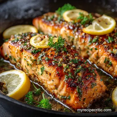 Lemon Garlic Butter Salmon Our Flaky FaffFree Weeknight Winner Recipe Card