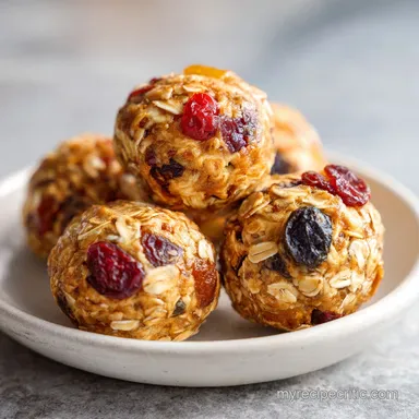 4 Ingredient Energy Oatmeal Ball: No Bake in 30 Minutes Recipe Card
